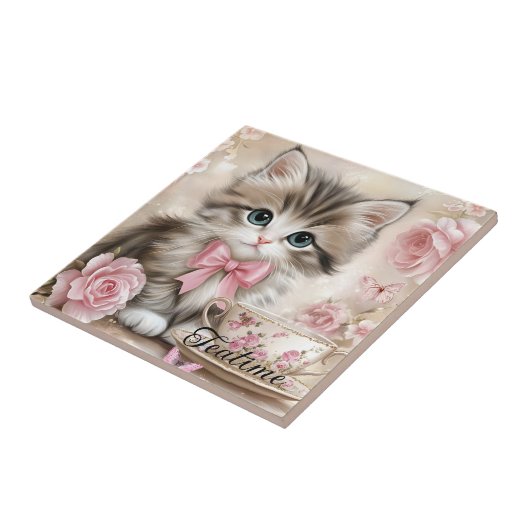 Teatime Kitten  タイル (側面)