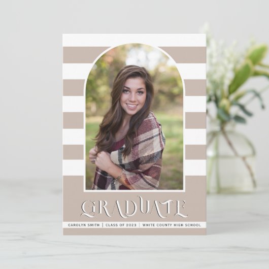 Teaupe Class of 2023 arch photo gradation 案内状 (スタンド正面)