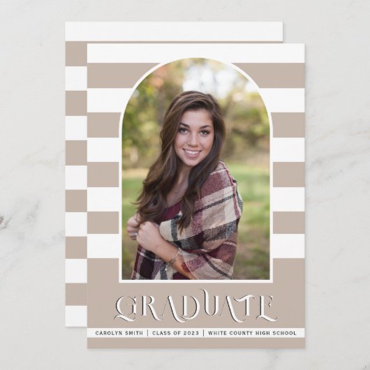 Teaupe Class of 2023 arch photo gradation 案内状 (正面/裏面)