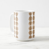 Tebeb Geometric Weave – Ethiopian Tribal Pattern コーヒーマグカップ (正面左)