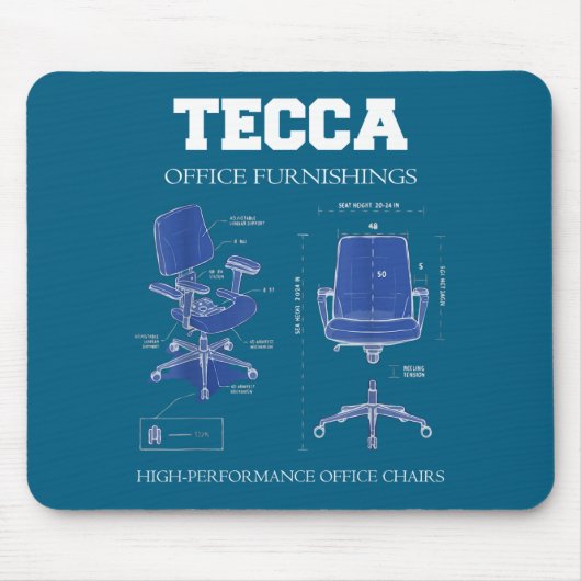 Teccaオフィス家具 - ハイパフォーマンスチェア マウスパッド (正面)