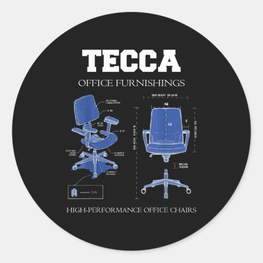 Teccaオフィス家具 - ハイパフォーマンスチェア ラウンドシール (正面)