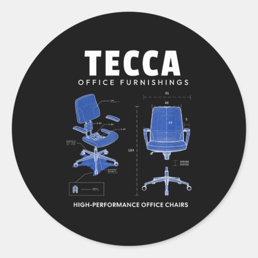 Tecca Office Furnishings - High Performance Office ラウンドシール (正面)