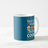 Techサポート クッキーを削除します クリスマスTシャツ コーヒーマグカップ (正面右)
