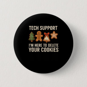Techサポート クッキーを削除します メンズ 楽しい 缶バッジ