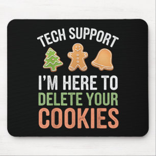 Techサポート クッキーを削除します Xmas クリスマス マウスパッド