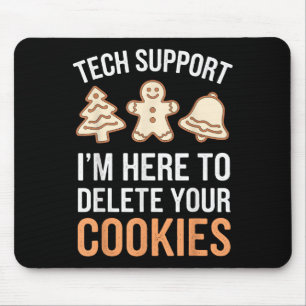 Techサポート クッキーを削除します Xmas クリスマス マウスパッド