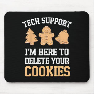 Techサポート クッキーを削除します Xmas クリスマス マウスパッド