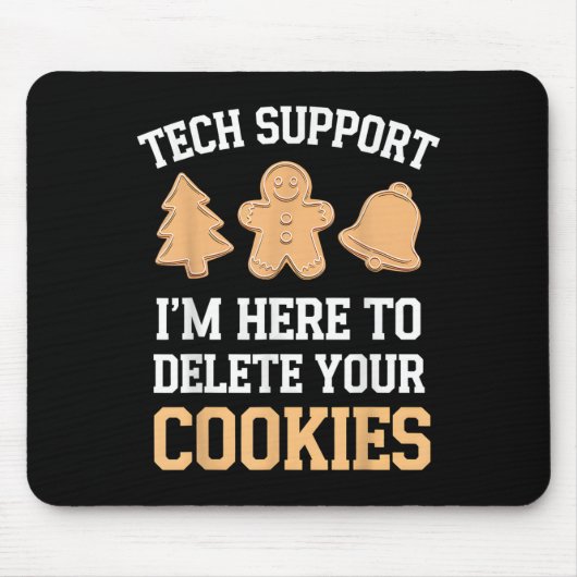Techサポート クッキーを削除します Xmas クリスマス マウスパッド (正面)