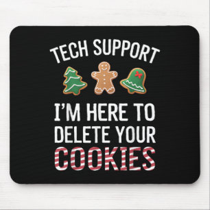 Techサポート クッキーを削除します Xmas クリスマス マウスパッド