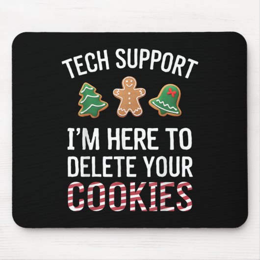 Techサポート クッキーを削除します Xmas クリスマス マウスパッド (正面)