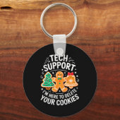 Techサポート クッキーを削除するためにここに来たTシャツ C キーホルダー (正面)