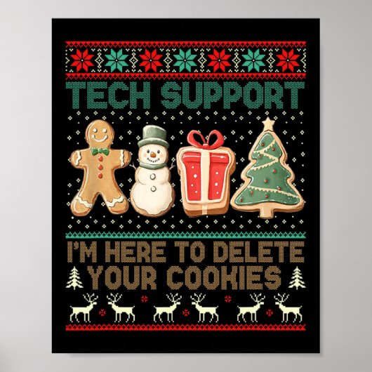Techサポート 私があなたのCookieを削除します クリス ポスター (正面)