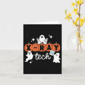 Techハロウィーン技術者分隊X線Techカボチャ カード (黄色い花)