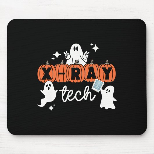 Techハロウィーン技術者分隊X線Techカボチャ マウスパッド (正面)