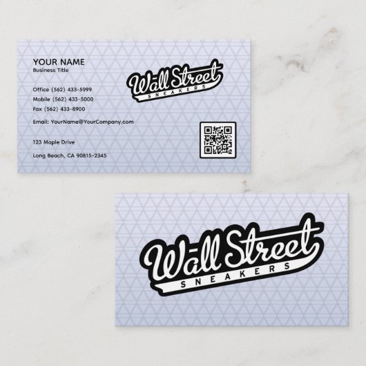 Tech-インスパイア Hexagon Business Cardの背景 名刺 (正面/裏面)