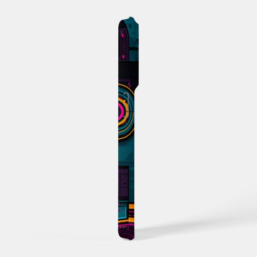 Tech Abstract Design iPhoneケース (右側面)