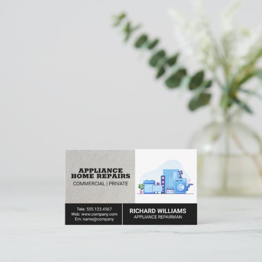 Tech Appliance Repair Home Services 名刺 (スタンド正面)