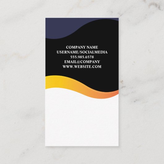 Tech Brainロゴ | ウェーブデザイン名刺 名刺 (裏面)