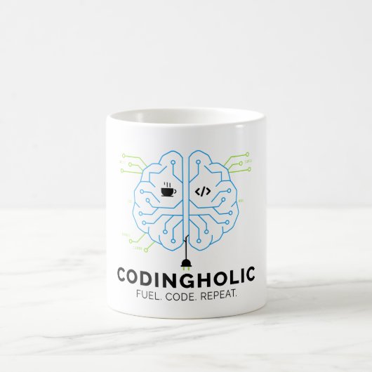 Tech Brain Coding Mug for Programmers & Coders コーヒーマグカップ (中央)