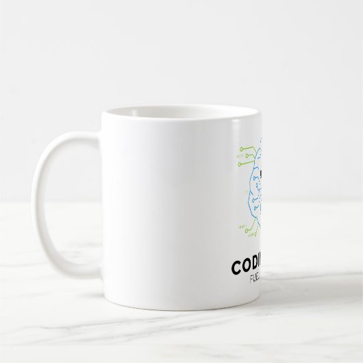 Tech Brain Coding Mug for Programmers & Coders コーヒーマグカップ (左)