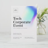 Tech Business corporate Event Meeting Invitation セーブザデート (スタンド正面)