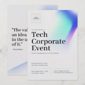 Tech Business corporate Event Meeting Invitation セーブザデート (正面/裏面)