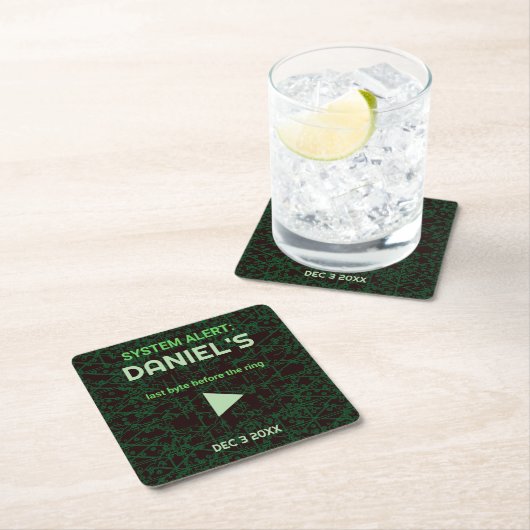 Tech Code Party Drink Coaster スクエアペーパーコースター (インサイチュ)