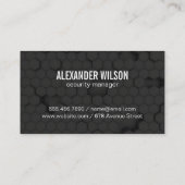 Tech Cyber Shieldロゴ | 幾何学的な背景 名刺 (裏面)