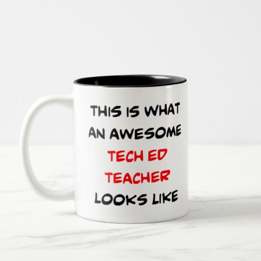 tech ed先生素晴らし、 ツートーンマグカップ (左)