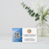 Tech Energyロゴ | パネル太陽の | QR 名刺 (スタンド正面)