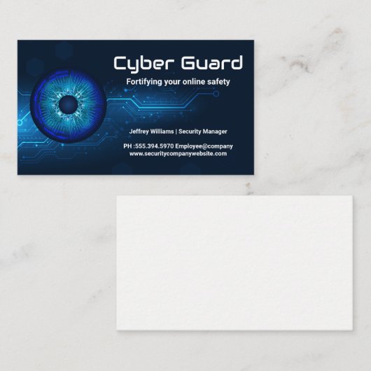 Tech Eyeロゴ | 背モダン景 名刺 (正面/裏面)