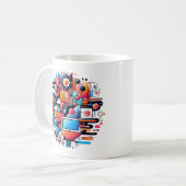 Tech Fusionデザインモダンfor Eutitic Tee コーヒーマグカップ (正面左)
