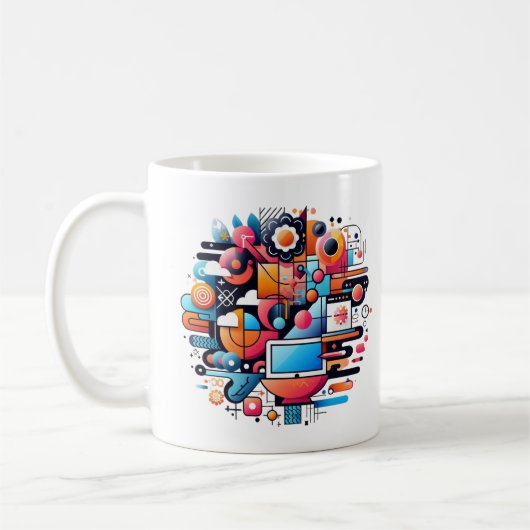 Tech Fusionデザインモダンfor Eutitic Tee コーヒーマグカップ (左)