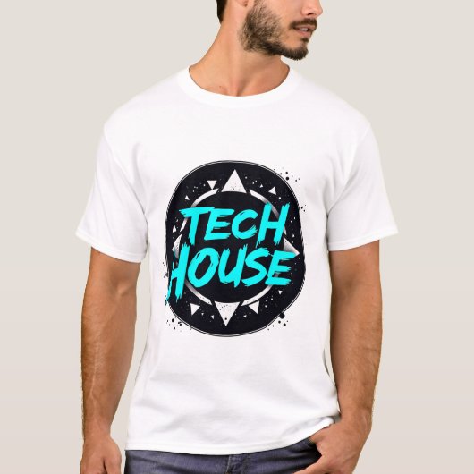 Tech House Vibes – 電子音楽グルーヴ Tシャツ (正面)