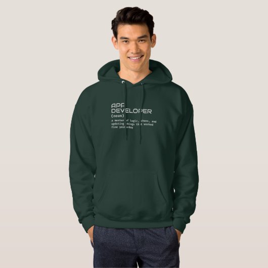 Tech Humor – Software Developer Definition Hoodie パーカ (正面フル)