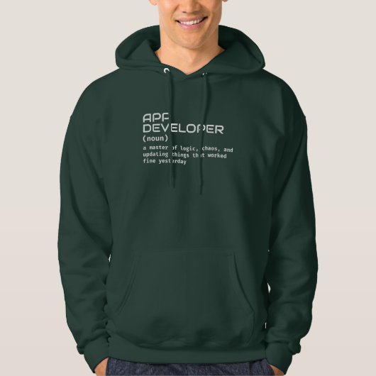 Tech Humor – Software Developer Definition Hoodie パーカ (正面)