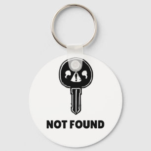 Tech Keychain おもしろい - 「404鍵が見つからない」デザイン キーホルダー