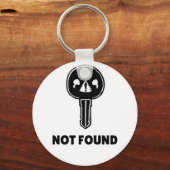 Tech Keychain おもしろい - 「404鍵が見つからない」デザイン キーホルダー (正面)