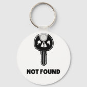 Tech Keychain おもしろい - 「404鍵が見つからない」デザイン キーホルダー (裏面)