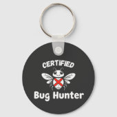 Tech Keychain おもしろい - 「Certified Bug Hunter」 キーホルダー (正面)
