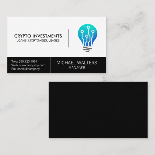 Tech Lightbulbロゴ 名刺 (正面/裏面)