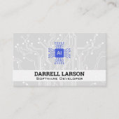 Tech Logo | Ai | Robotics Background 名刺 (正面)