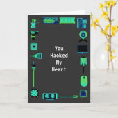 Tech Love Valentine's Dayカード カード (黄色い花)