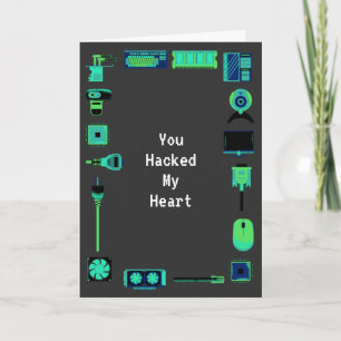 Tech Love Valentine's Dayカード カード