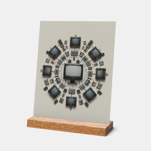 Tech Mandala: A Fusion of Eras アクリルサイン (傾斜)