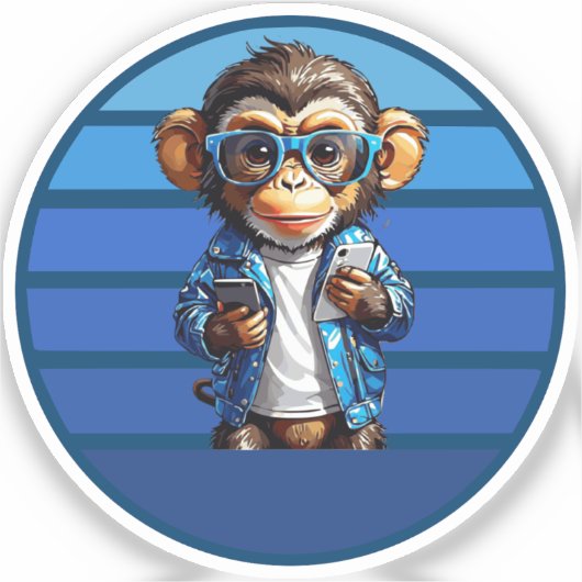 tech monkey シール (正面)