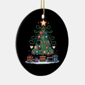 Tech Programming Retro Gaming Christmas Tree Geek セラミックオーナメント (右)