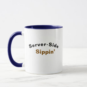 Tech‑Pun Design Mug — “サーバーサイド”ジョーク ギフト マグカップ