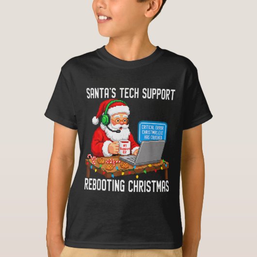 Tech Santa's Support Rebooting Magic Tシャツ (正面)